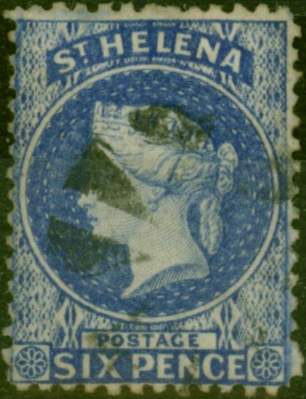Old Postage Stamp St Helena 1871 6d Dull Blue SG16 Fine Used