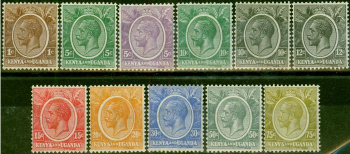 Collectible Postage Stamp KUT 1922-27 Set of 11 to 75c SG76-86 V.F VLMM