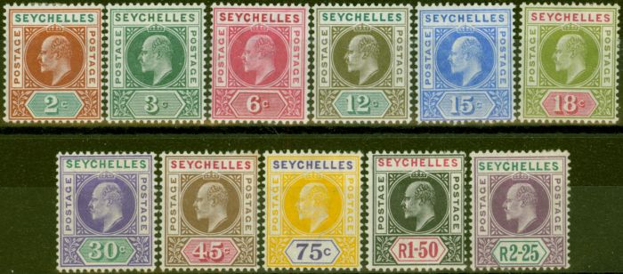 Valuable Postage Stamp from Seychelles 1903 set of 11 SG46-56 Fine Mtd Mint