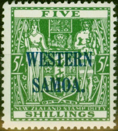 Collectible Postage Stamp Samoa 1945 5s Green SG208 Fine MNH