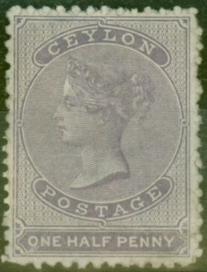 Collectible Postage Stamp from Ceylon 1864 1/2d Dull Mauve SG48 Fine Unused