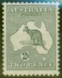 Rare Postage Stamp from Australia 1915 2d Grey SG35var BW 7 (u) d Coloured Flaw S.E Corner V.F Very Lightly Mtd Mint
