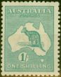 Collectible Postage Stamp Australia 1916 1s Blue-Green SG40 Fine & Fresh LMM
