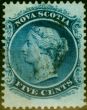 Old Postage Stamp from Nova Scotia 1860 5c Blue SG24 Fine Used