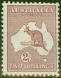 Valuable Postage Stamp from Australia 1929 2s Maroon SG110 BW39(1)g Var Colour Spot off WA Coast Fine LMM