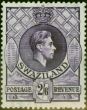 Valuable Postage Stamp from Swaziland 1947 2s6d Reddish-Violet SG36B Fine Mtd Mint