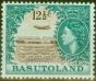 Old Postage Stamp from Basutoland 1962 12 1/2c Brown & Turq-Green SG76 Fine Lightly Mtd Mint