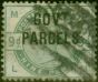 Rare Postage Stamp GB 1883 9d Dull Green SG063 Good Used with Good Colour