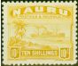 Rare Postage Stamp from Nauru 1924 10s Yellow SG39A Fine Very Lightly Mtd Mint