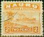 Rare Postage Stamp Nauru 1924 2d Orange SG29a Good Used