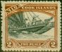 Rare Postage Stamp Niue 1944 2d Black & Red-Brown SG91 Fine MNH