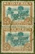 Collectible Postage Stamp from South Africa 1927 2s6d Green & Brown SG37 Fine Used Vert Pair