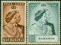 Rare Postage Stamp Bahamas 1948 RSW Set of 2 SG194-195 Fine LMM