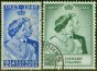 Old Postage Stamp Leeward Islands 1949 RSW Set of 2 SG117-118 V.F.U