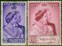 Rare Postage Stamp Mauritius 1948 RSW Set of 2 SG270-271 V.F.U