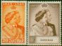 Rare Postage Stamp Zanzibar 1949 RSW Set of 2 SG333-334 V.F MNH