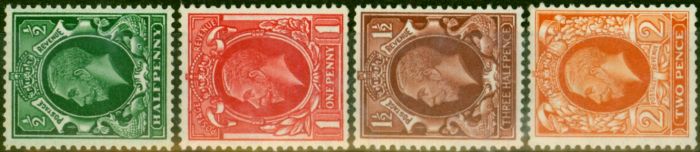 Rare Postage Stamp GB 1934-35 Wmk Sideways Set of 4 SG439a-442b Fine VLMM