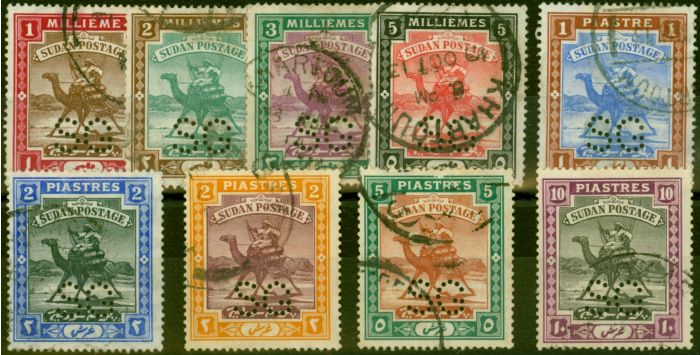 Old Postage Stamp Sudan 1913 Set of 9 SG012-020 Fine Used