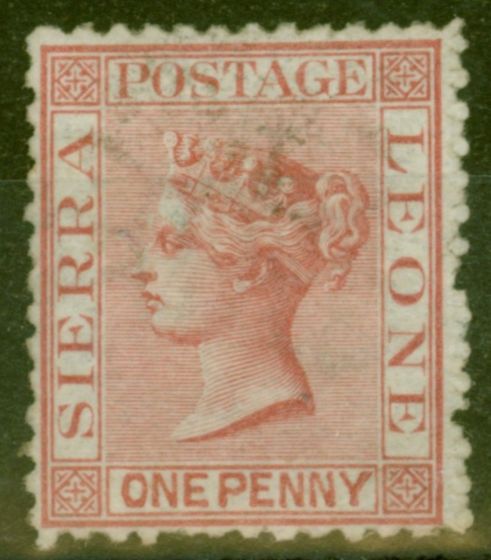 Valuable Postage Stamp from Sierra Leone 1872 1d Rose-Red SG7 Wmk Sideways V.F Very Lightly Mtd Mint