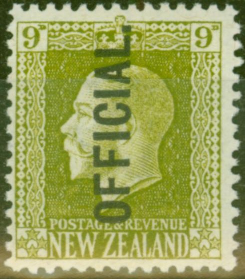 Collectible Postage Stamp from New Zealand 1925 9d Sage-Green SG0104 Fine Lightly Mtd Mint