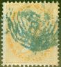 Rare Postage Stamp from Malacca 1856 2a Yellow of India SGZ10 Type A Cancel Good Used