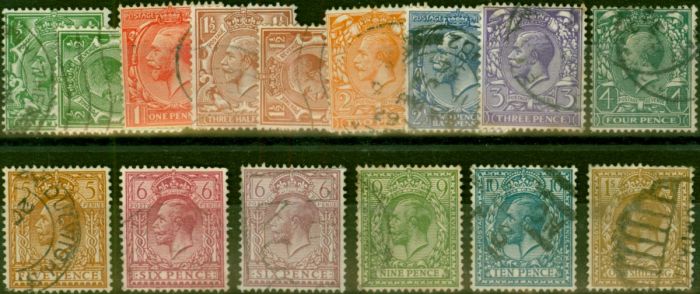 GB 1924-26 Set of 15 SG418-429 Fine Used . King George V (1910-1936) Used Stamps