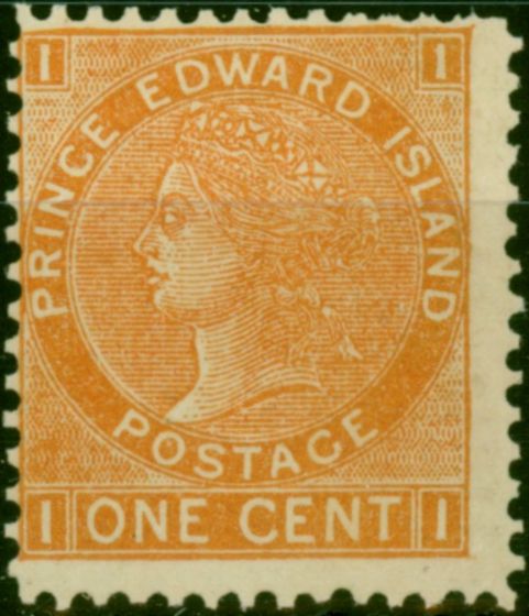 Valuable Postage Stamp Prince Edward Island 1872 1c Orange SG43 Fine MNH