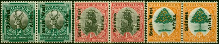 Collectible Postage Stamp South West Africa 1926 Set of 3 SG41-43 Fine LMM