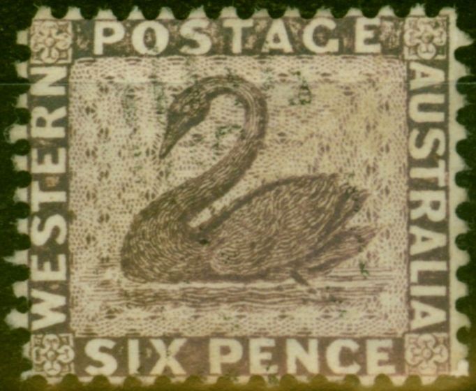 Collectible Postage Stamp from Western Australia 1883 6d Lilac SG85 P.12 Fine & Fresh Lightly Mtd Mint