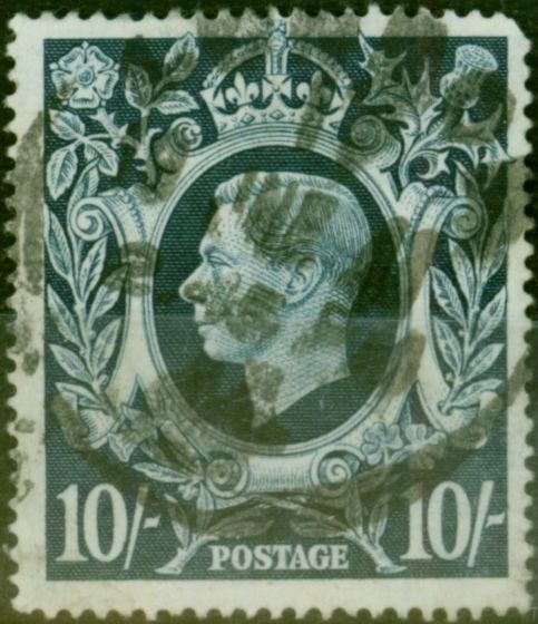 Rare Postage Stamp GB 1939 10s Dark Blue SG478 Good Used