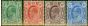Old Postage Stamp Transvaal 1905-09 Set of 4 SG273-276 Fine MM