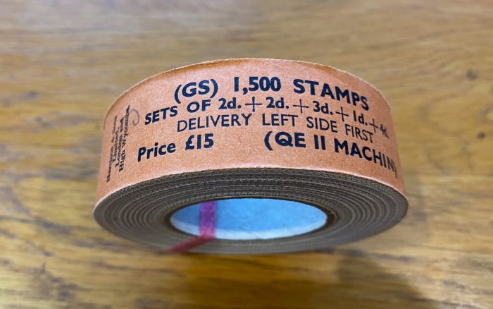 Valuable Postage Stamp 1969 Machin U32 Multi Value Complete Unsealed (GS) Roll 1500 Stamps 2d+2d+3d+1d+4d