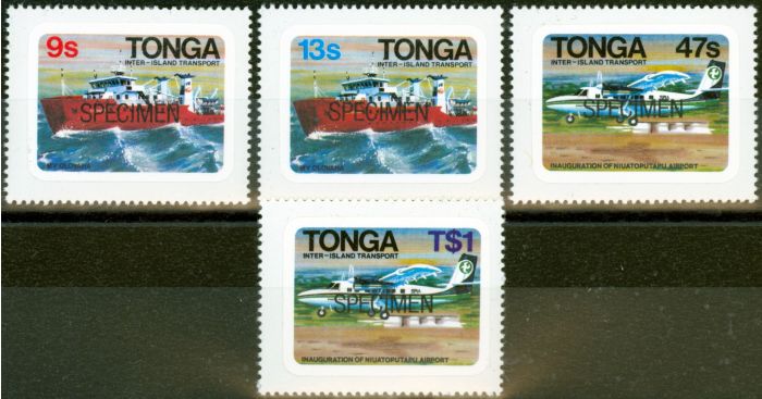 Old Postage Stamp from Tonga 1982 Inter-Island Transport Specimen set of 4 SG813s-816s Fine MNH