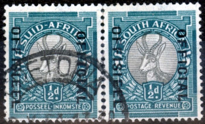 Collectible Postage Stamp from South Africa 1940 1/2d Grey & Blue-Green SG031a Fine Used (6)