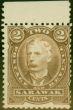 Valuable Postage Stamp Sarawak 1895 2c Brown SG28 Colour Trial Good MNH