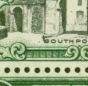 Old Postage Stamp from Gibraltar 1942 1s Black & Green SG127bvar Vertical Line before Southport Fine MNH Pair