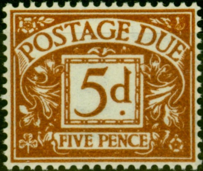 Old Postage Stamp GB 1956 5d Brown-Ochre SGD52 V.F VLMM