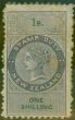 Rare Postage Stamp from New Zealand 1867 Stamp Duty 1s Lilac & Green P.10 x 14
