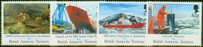 Old Postage Stamp B.A.T 1991 James Clark Ross Set of 4 SG200-203 V.F MNH