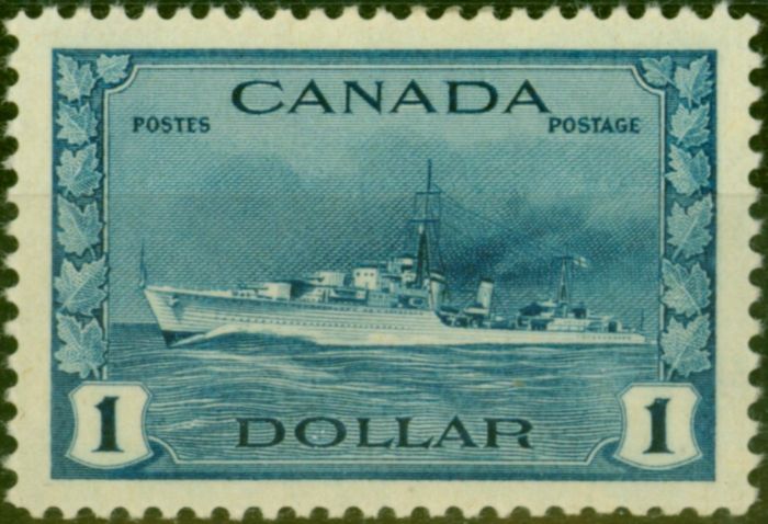 Valuable Postage Stamp Canada 1942 $1 Blue SG388 Fine & Fresh MM