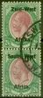 Collectible Postage Stamp from S.W.A 1923 2s6d Purple & Green SG9 Setting I V.F.U Vert Pair