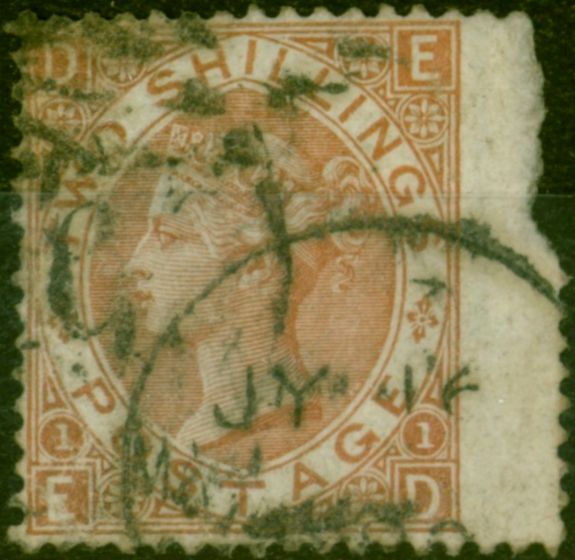 Valuable Postage Stamp from GB 1880 2s Brown SG121 Average Used Wing Margin Example