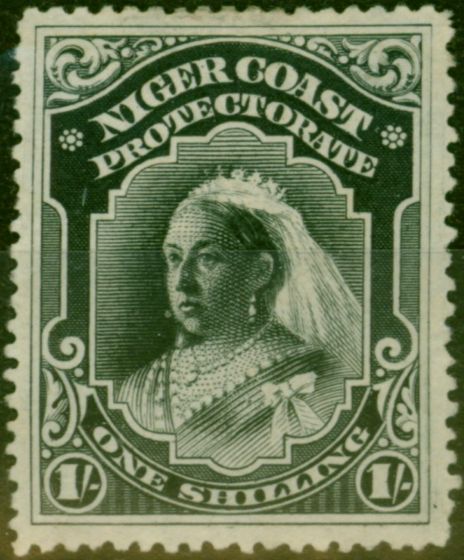 Valuable Postage Stamp Niger Coast 1894 1s Black SG56 Fine & Fresh MM