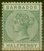 Collectible Postage Stamp from Barbados 1882 1/2d Dull Green SG89 Fine Mtd Mint