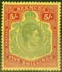 Valuable Postage Stamp from Bermuda 1938 5s Green & Red-Yellow SG118 V.F Very Lightly Mtd Mint
