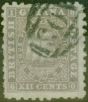 Rare Postage Stamp from British Guiana 1867 12c Grey Lilac SG98 P.10 Fine Used
