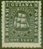 Valuable Postage Stamp from British Guiana 1869 1c Black SG85 P.10 Fine & Fresh Unused
