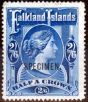 Collectible Postage Stamp from Falkland Is 1898 2s6d Dp Blue Specimen SG41s Fine Mtd Mint