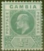 Old Postage Stamp from Gambia 1902 1/2d Green SG45 Fine Lightly Mtd Mint