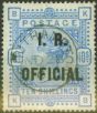 Rare Postage Stamp from GB 1890 10s Ultramarine I.R Official SG010 Fine Used